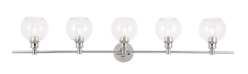 Elegant Lighting LD2326C Five Light Wall Sconce, Chrome