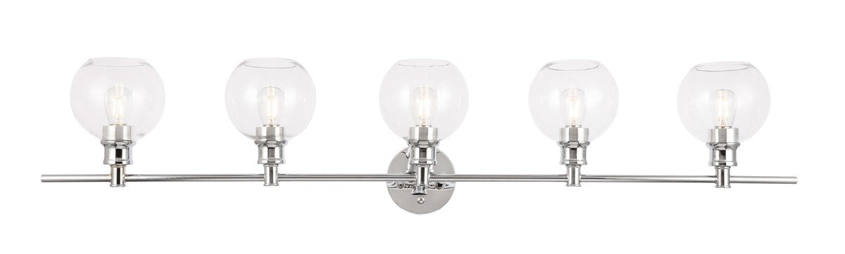 Elegant Lighting LD2326C Five Light Wall Sconce, Chrome