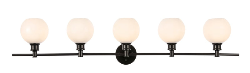 Elegant Lighting LD2327BK Five Light Wall Sconce, Black