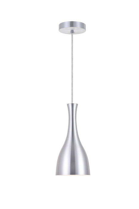 Elegant Lighting LD2407BN One Light Pendant, Burnished Nickel
