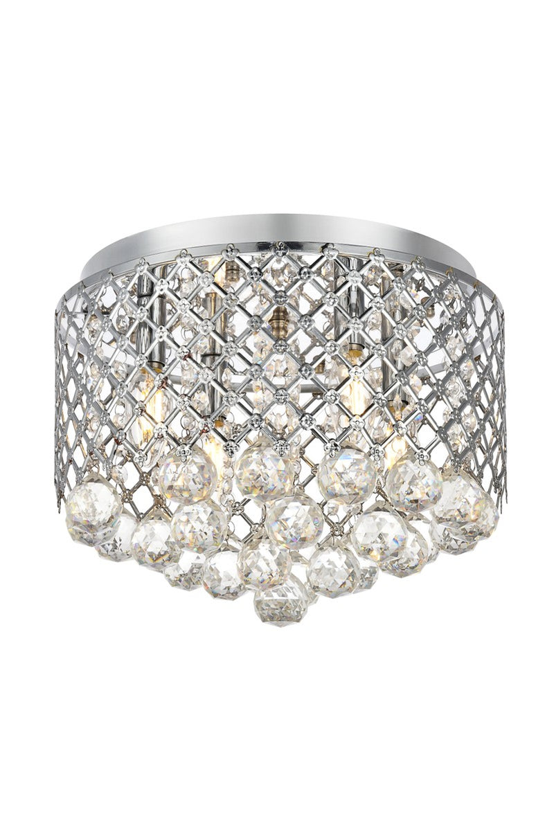 Elegant Lighting LD5010F13C Four Light Flushmount, Chrome