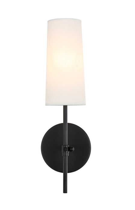 Elegant Lighting LD6004W5BK One Light Wall Sconce, black