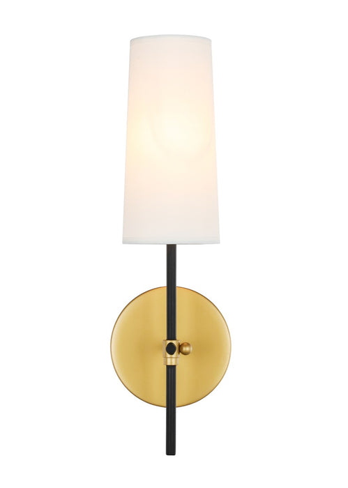 Elegant Lighting LD6004W5BRBK One Light Wall Sconce, Brass and Black