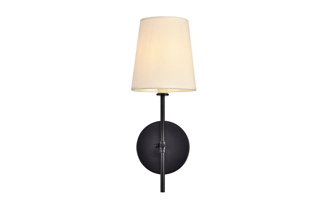 Elegant Lighting LD6004W6BK One Light Wall Sconce, Black