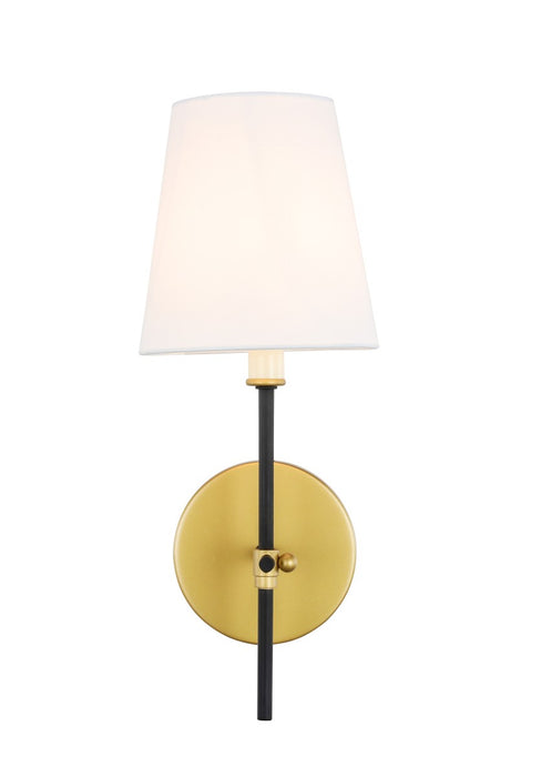 Elegant Lighting LD6004W6BRBK One Light Wall Sconce, brass