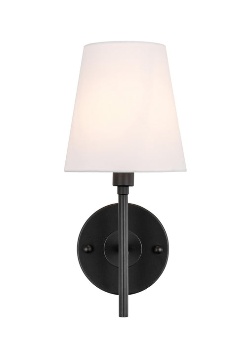 Elegant Lighting LD6183BK One Light Wall Sconce, Black