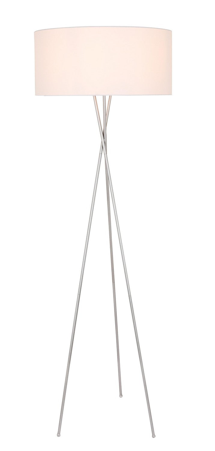 Elegant Lighting LD6190S One Light Floor Lamp, Silver