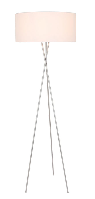Elegant Lighting LD6190S One Light Floor Lamp, Silver