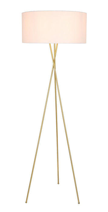 Elegant Lighting LD6191BR One Light Floor Lamp, Brass