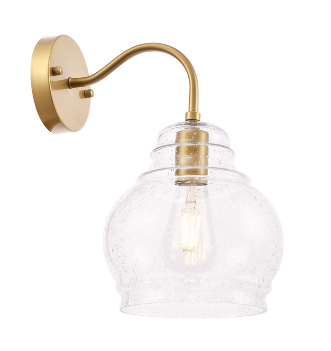 Elegant Lighting LD6194BR One Light Wall Sconce, Brass