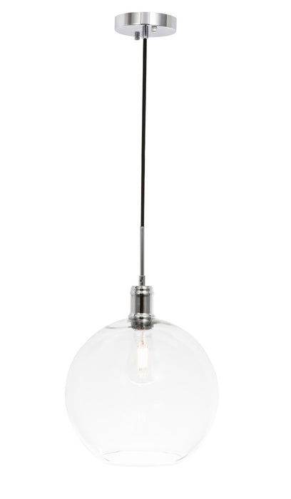 Elegant Lighting LD6208C One Light Pendant, Chrome