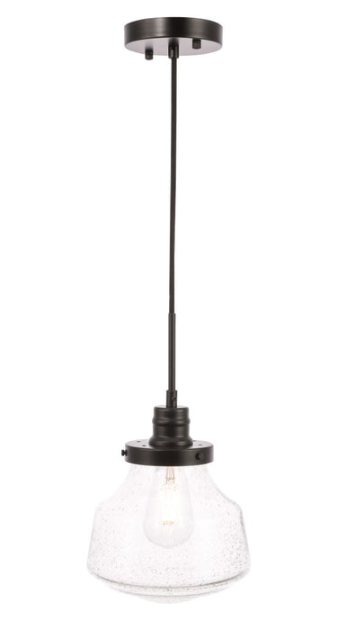 Elegant Lighting LD6252BK One Light Pendant, Black