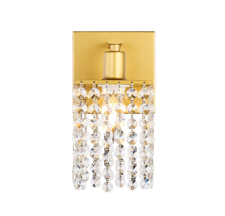 Elegant Lighting LD7006BR One Light Wall Sconce, Brass