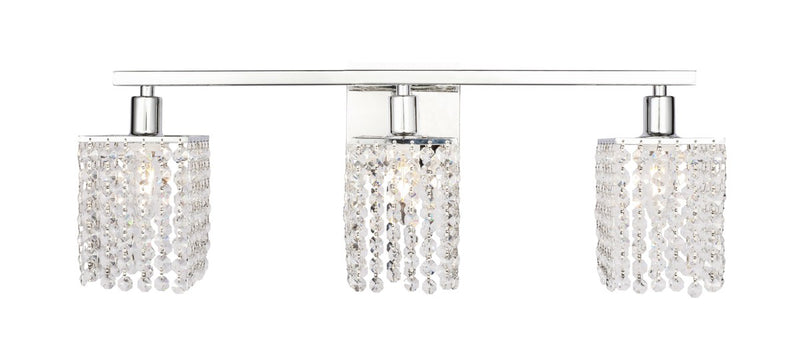 Elegant Lighting LD7011C Three Light Wall Sconce, Chrome