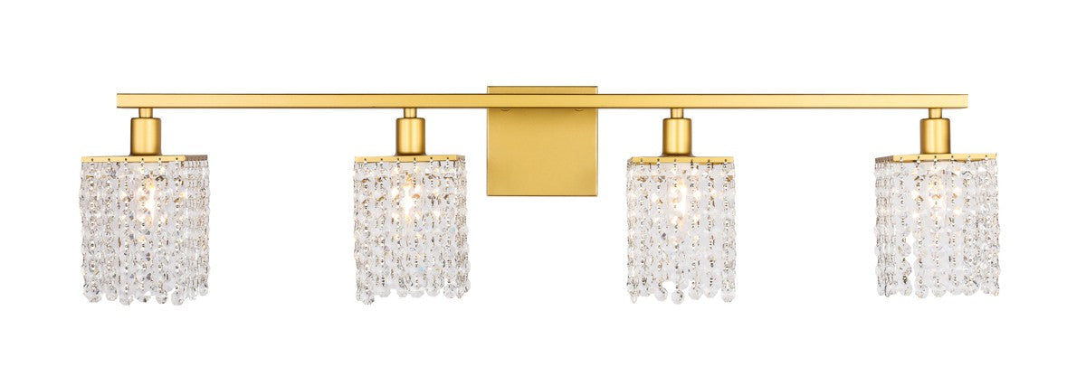 Elegant Lighting LD7012BR Four Light Wall Sconce, Brass