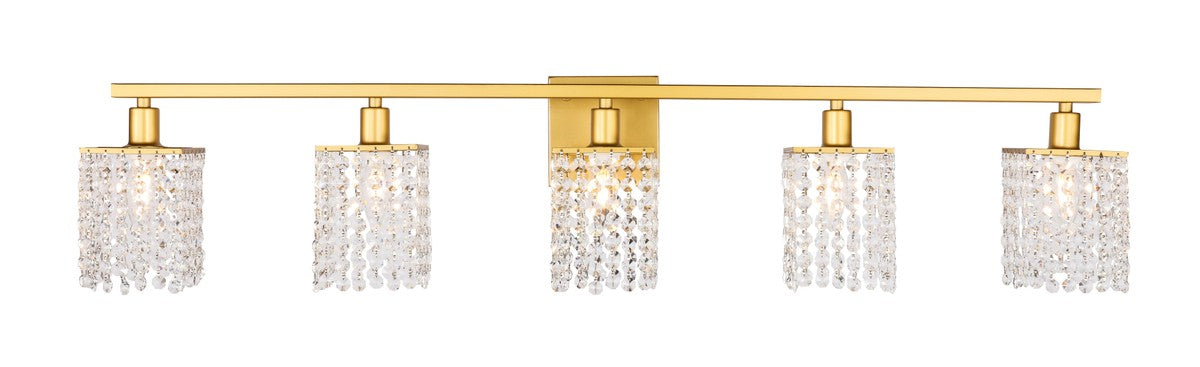 Elegant Lighting LD7014BR Five Light Wall Sconce, Brass