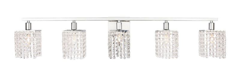 Elegant Lighting LD7015C Five Light Wall Sconce, Chrome