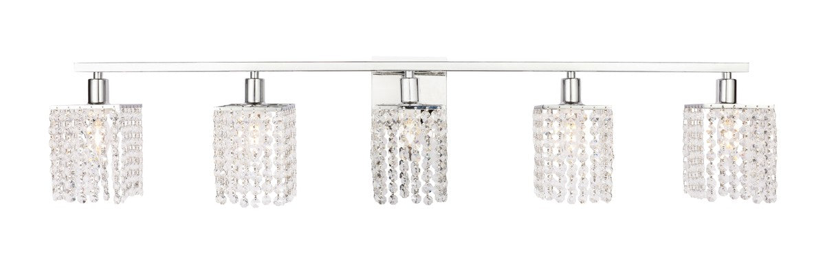 Elegant Lighting LD7015C Five Light Wall Sconce, Chrome