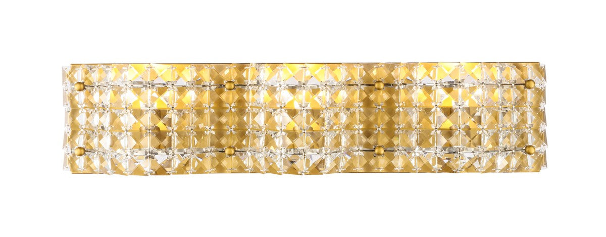 Elegant Lighting LD7016BR Three Light Wall Sconce, Brass