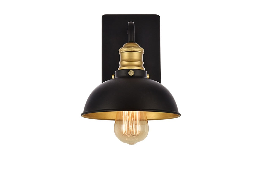 Elegant Lighting LD8004W7BK One Light Wall Sconce, black