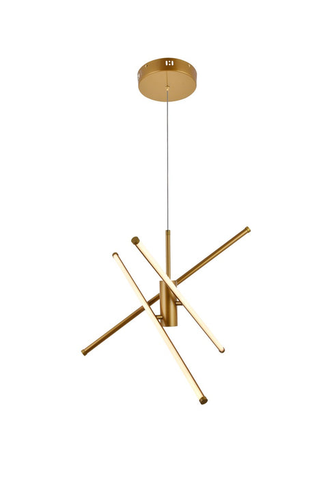 Elegant Lighting LD9001D29BR LED Pendant, Gold