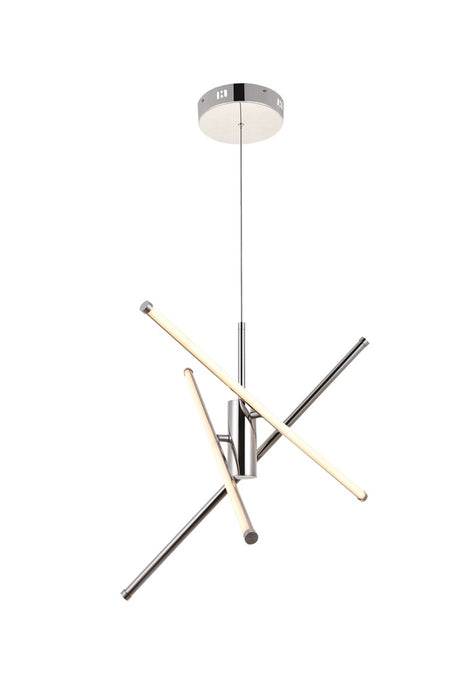 Elegant Lighting LD9001D29PN LED Pendant, Polished Nickel