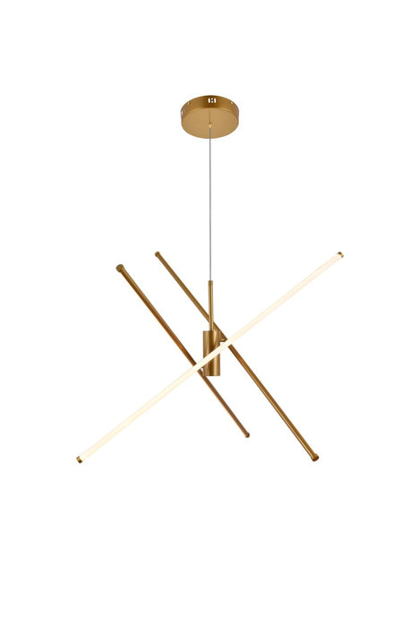 Elegant Lighting LD9001D42BR LED Pendant, Gold