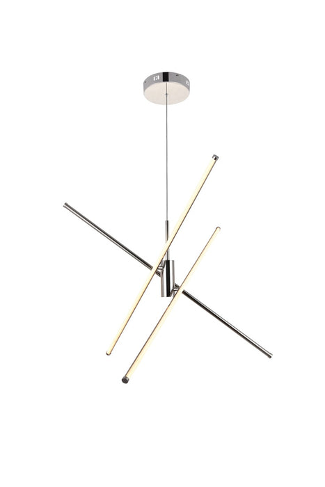 Elegant Lighting LD9001D42PN LED Pendant, Polished Nickel