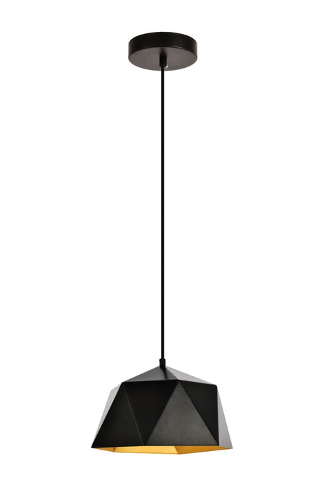 Elegant Lighting LDPD2079 One Light Pendant, Black