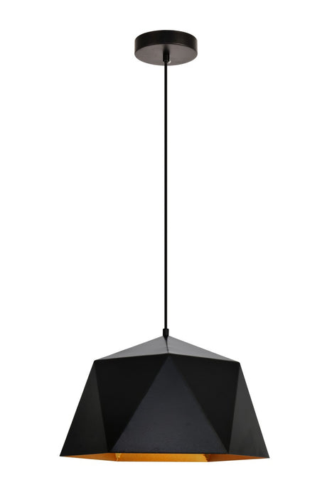 Elegant Lighting LDPD2081 One Light Pendant, Black