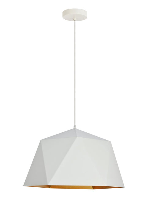 Elegant Lighting LDPD2082 One Light Pendant, White
