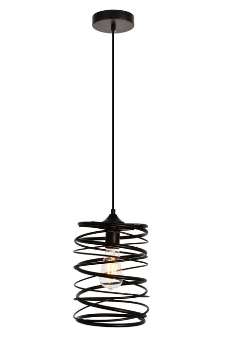Elegant Lighting LDPD2086 One Light Pendant, Black