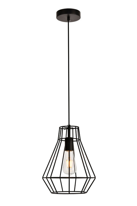 Elegant Lighting LDPD2087 One Light Pendant, Black