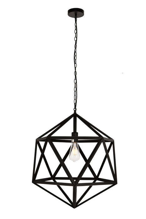 Elegant Lighting LDPD2111 One Light Pendant, Black