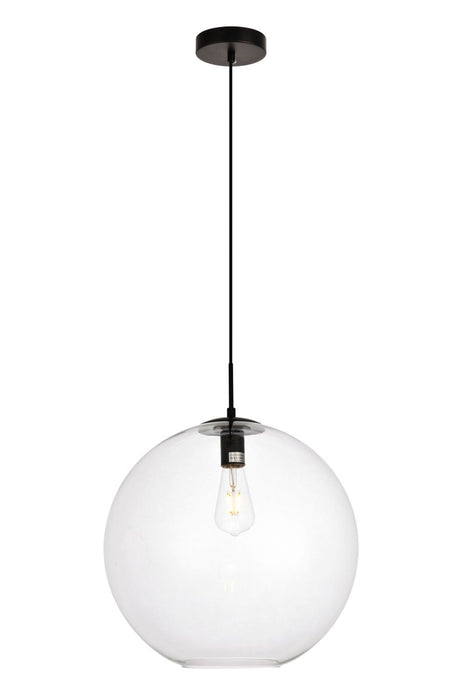 Elegant Lighting LDPD2112 One Light Pendant, Black