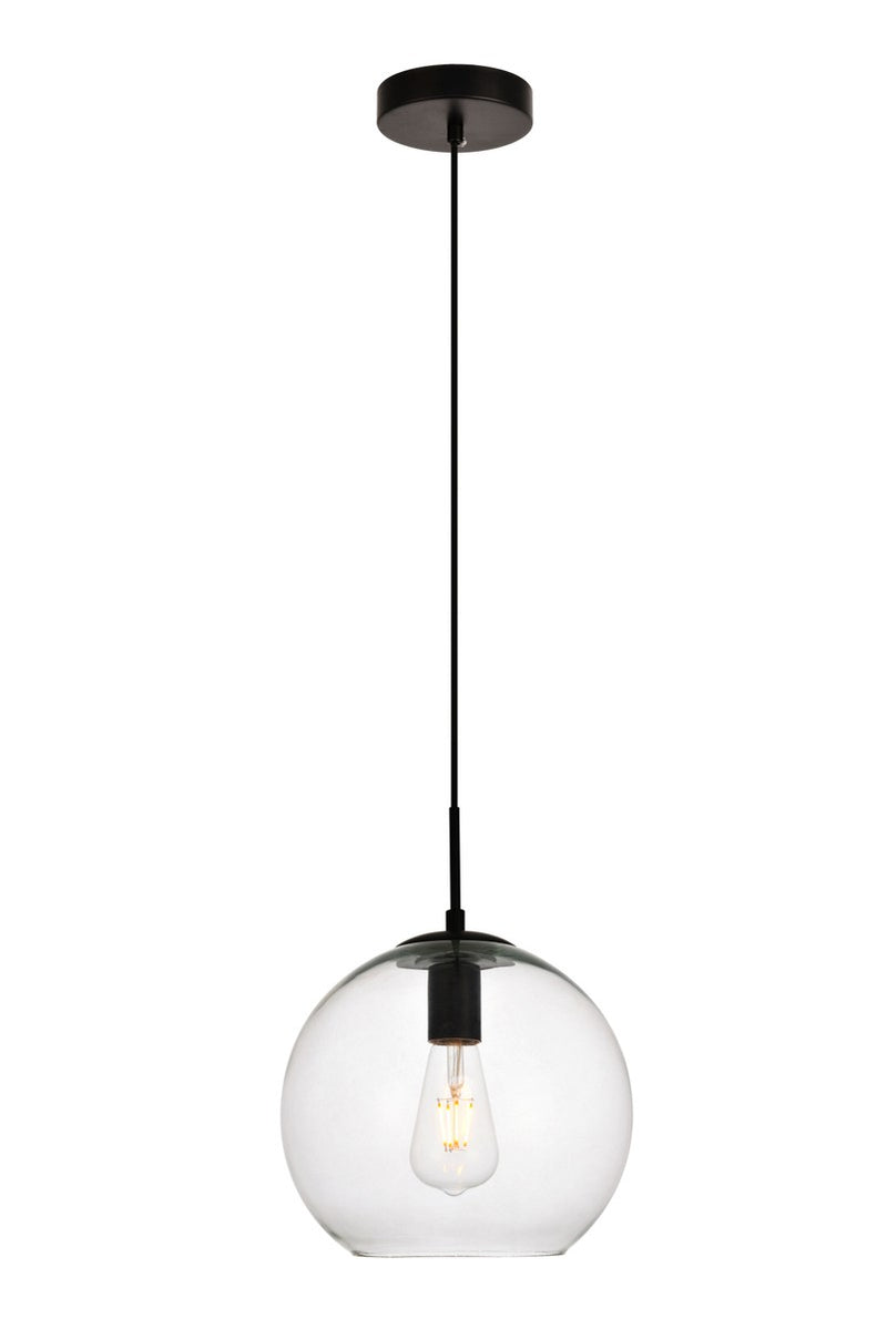 Elegant Lighting LDPD2113 One Light Pendant, Black