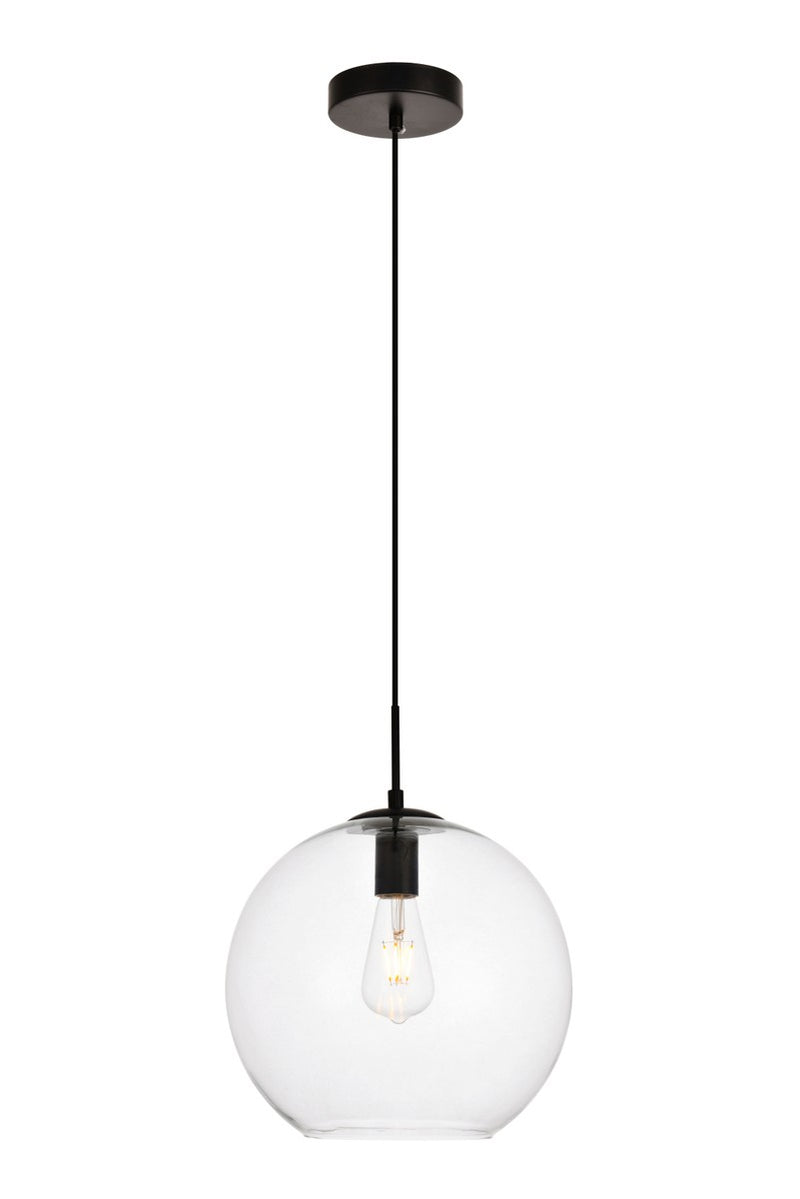Elegant Lighting LDPD2114 One Light Pendant, Black