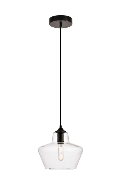 Elegant Lighting LDPD2118 One Light Pendant, Black