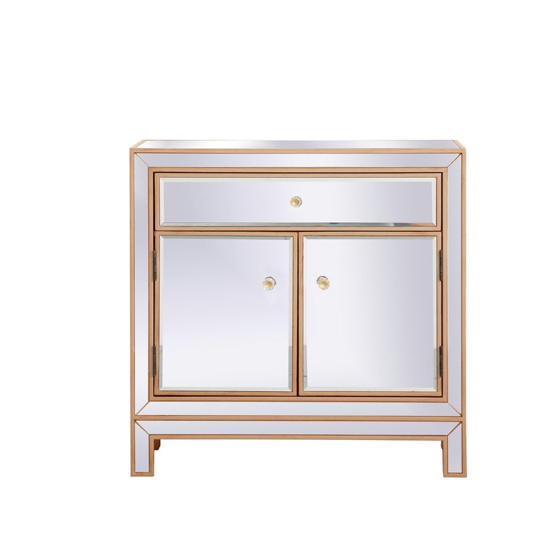 Elegant Lighting MF71034G Cabinet, Antique Gold