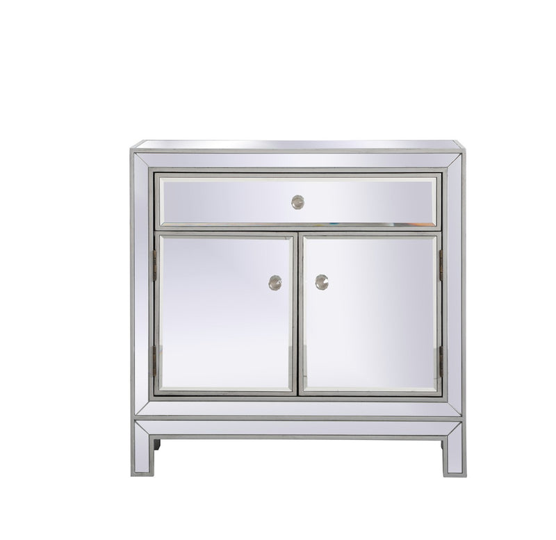 Elegant Lighting MF71034S Cabinet, Antique Silver