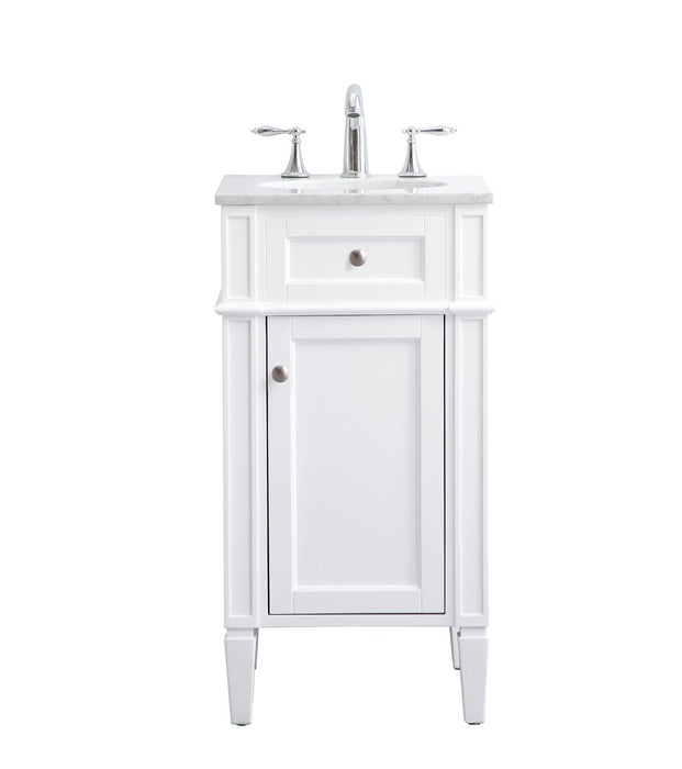 Elegant Lighting VF12518WH Single Bathroom Vanity Set, White