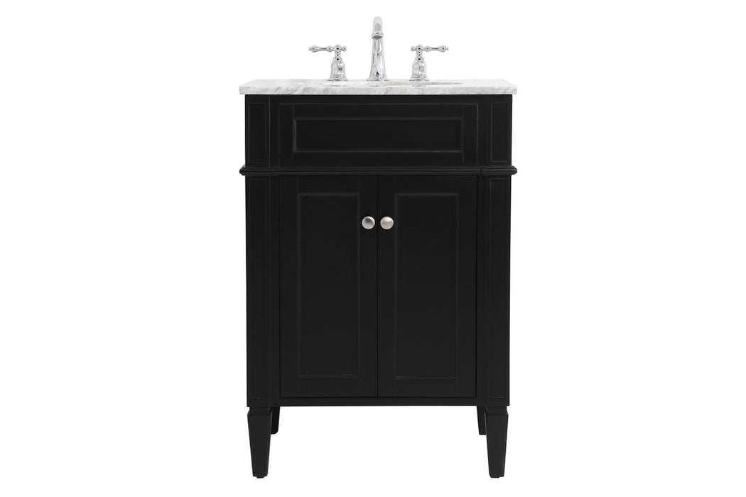 Elegant Lighting VF12524BK Bathroom Vanity Set, Black