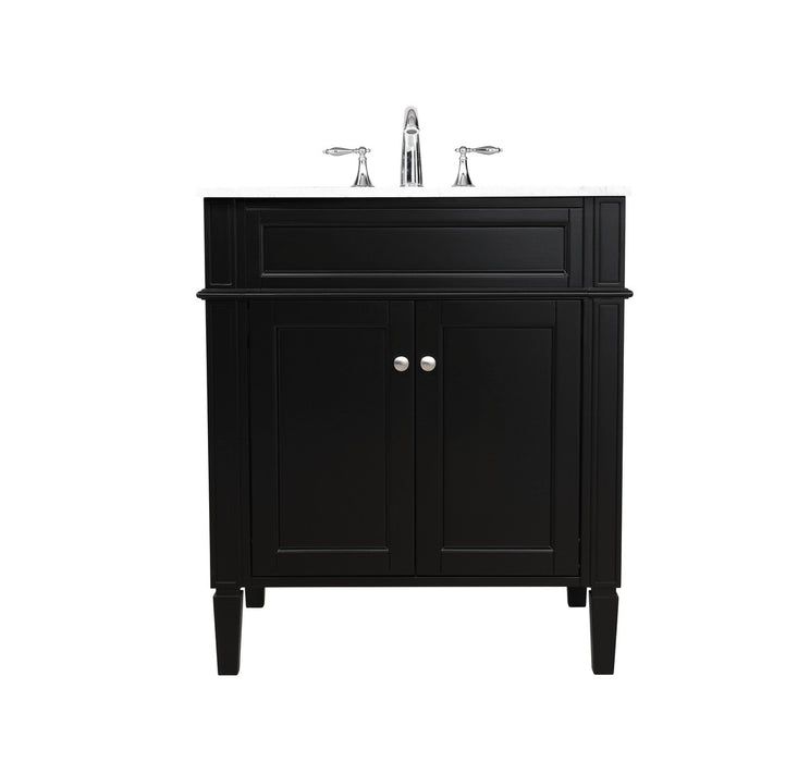 Elegant Lighting VF12530BK Bathroom Vanity Set, Black