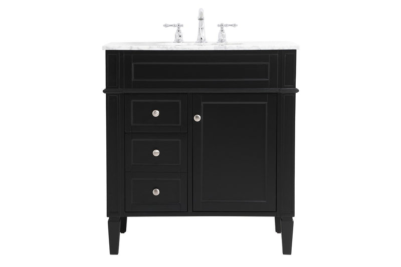 Elegant Lighting VF12532BK Bathroom Vanity Set, Black