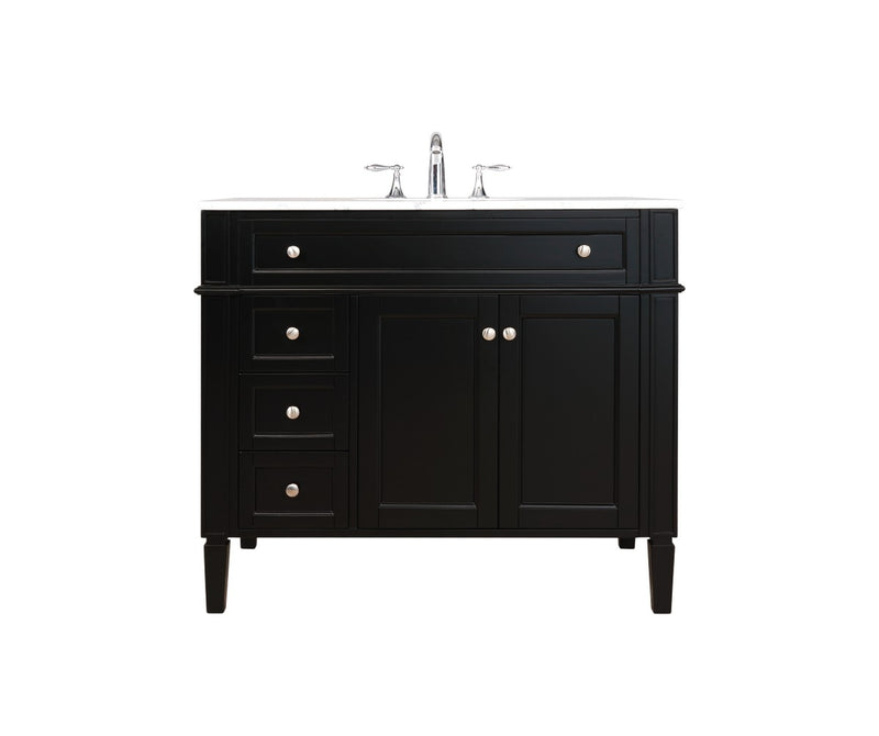 Elegant Lighting VF12540BK Bathroom Vanity Set, Black