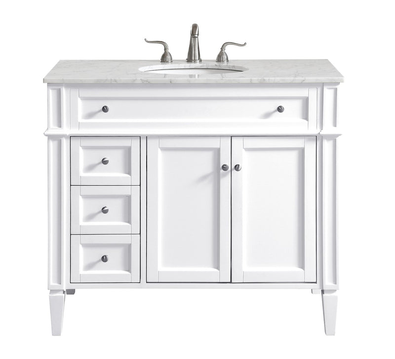 Elegant Lighting VF12540WH Single Bathroom Vanity Set, white