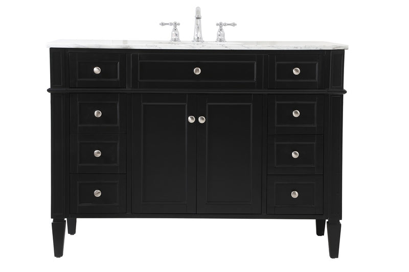 Elegant Lighting VF12548BK Bathroom Vanity Set, Black