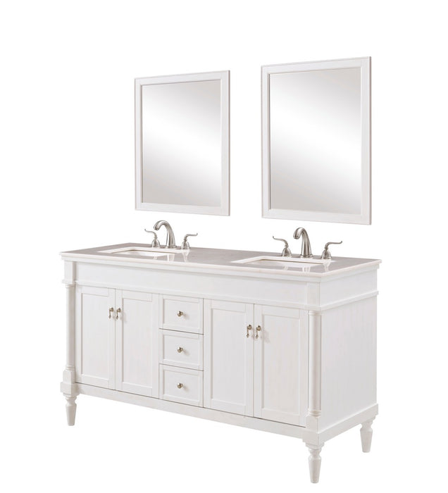 Elegant Lighting VF13060DAW Single Bathroom Vanity Set, Antique White
