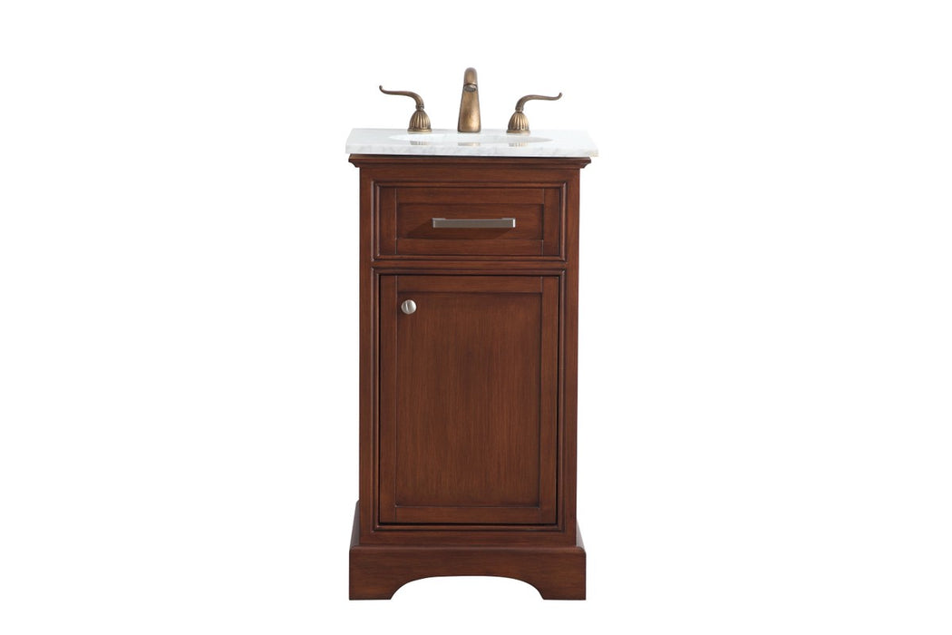 Elegant Lighting VF15019TK Single Bathroom Vanity Set, Teak