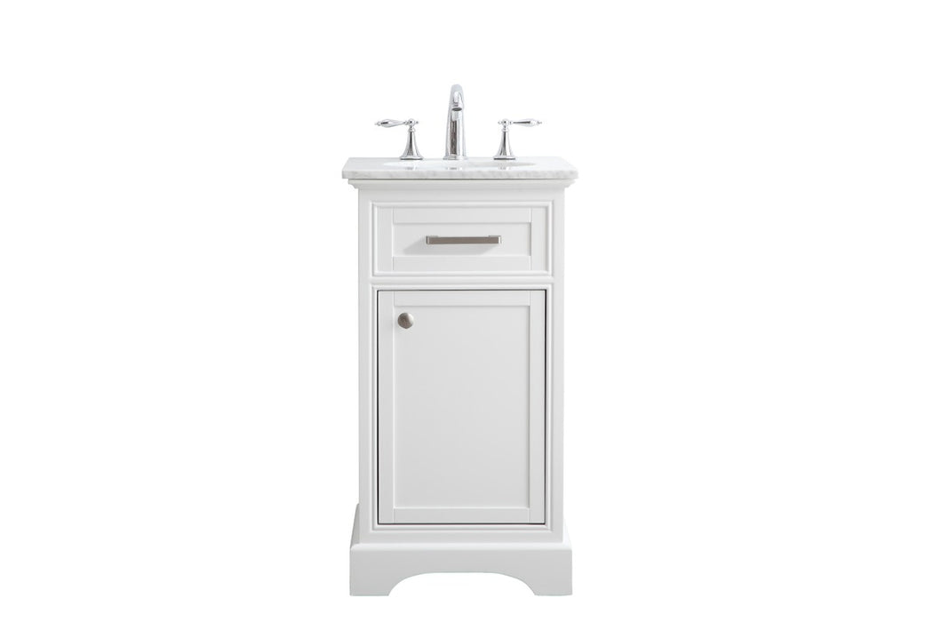 Elegant Lighting VF15019WH Single Bathroom Vanity Set, White